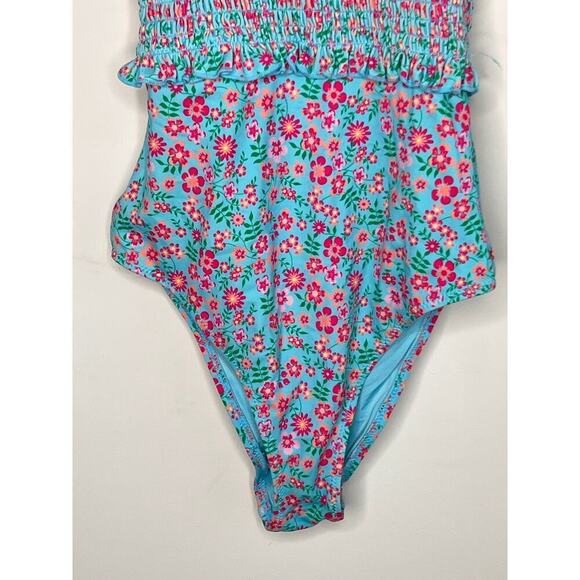 Sold & Stripes The Blue Vera Floral Print One Piece Swimsuit Women's Size XS - Picture 6 of 10